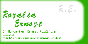 rozalia ernszt business card